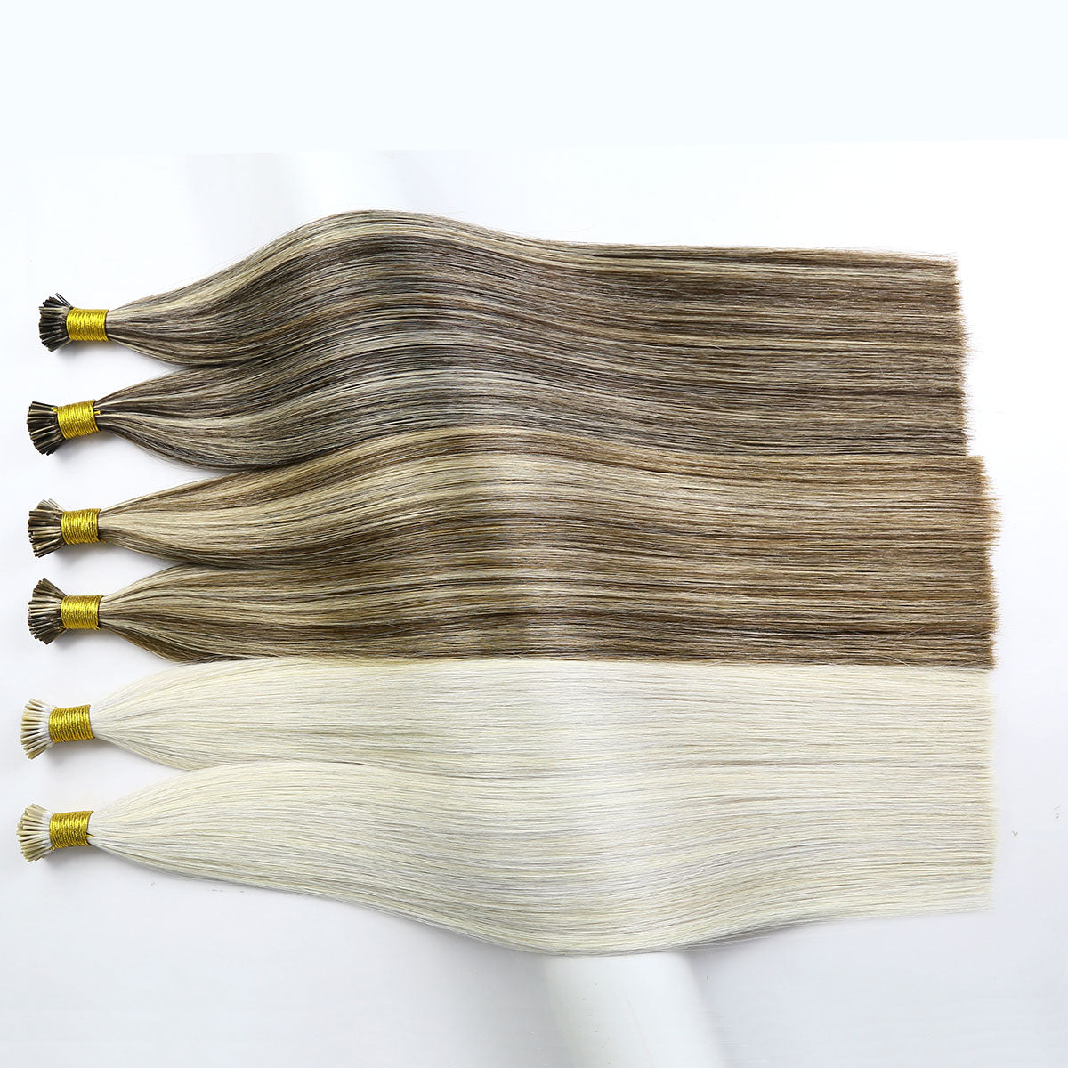Double Drawn Piano Colors Virgin Human Hair I Tip Extensions
