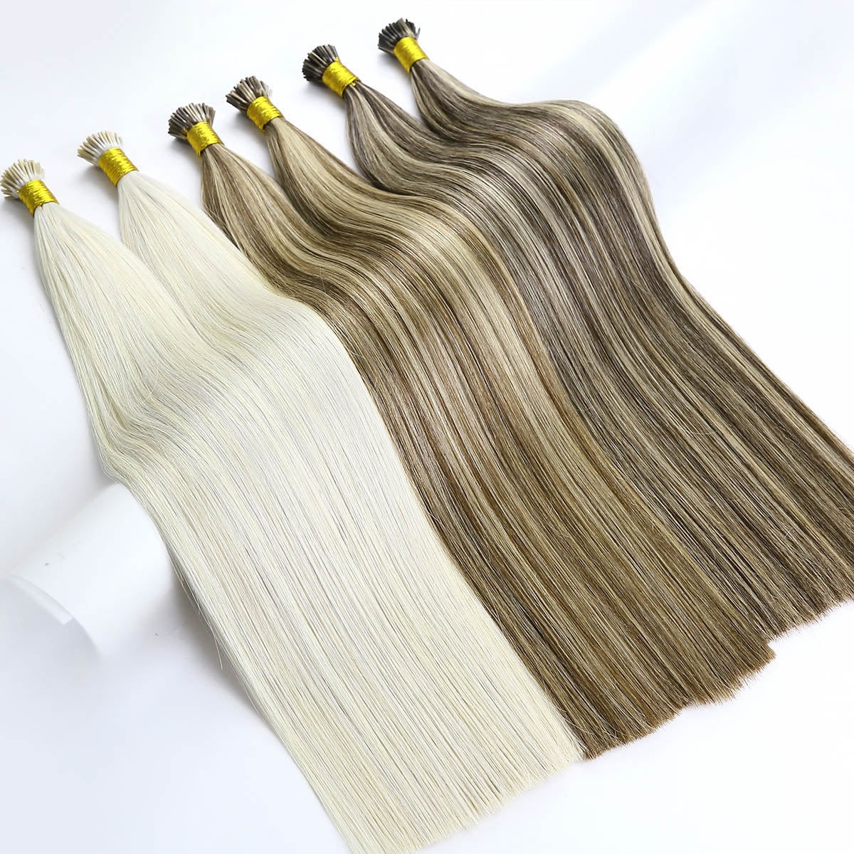 Double Drawn Piano Colors Virgin Human Hair I Tip Extensions