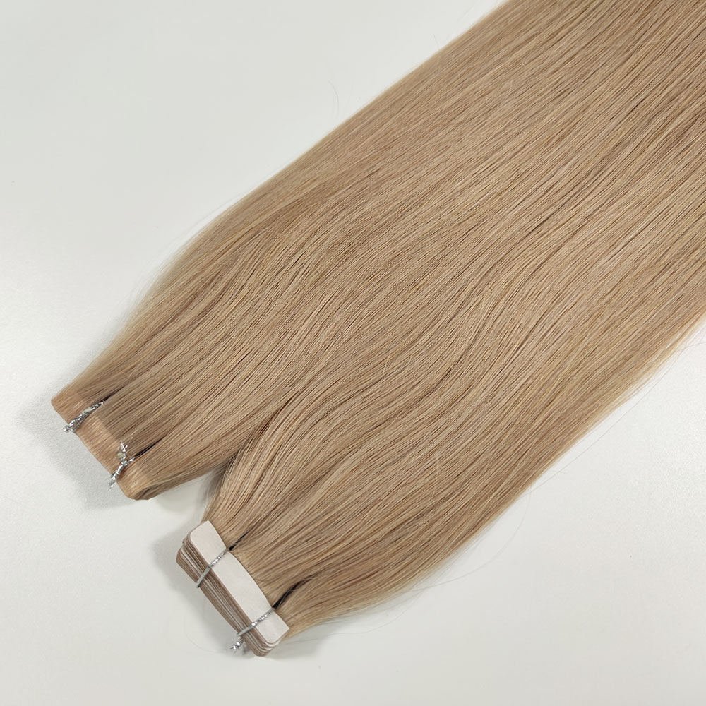 Ash Blonde Invisible Tape In Hair Extensions Remy Hair