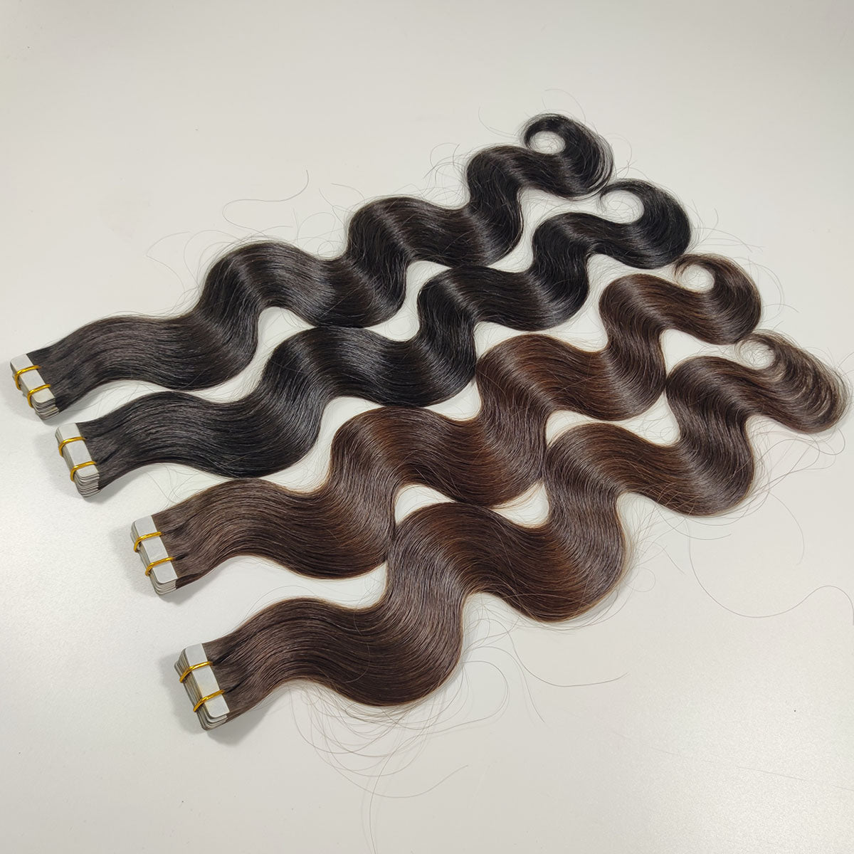 Virgin Human Hair Body Wave Tape In Extensions