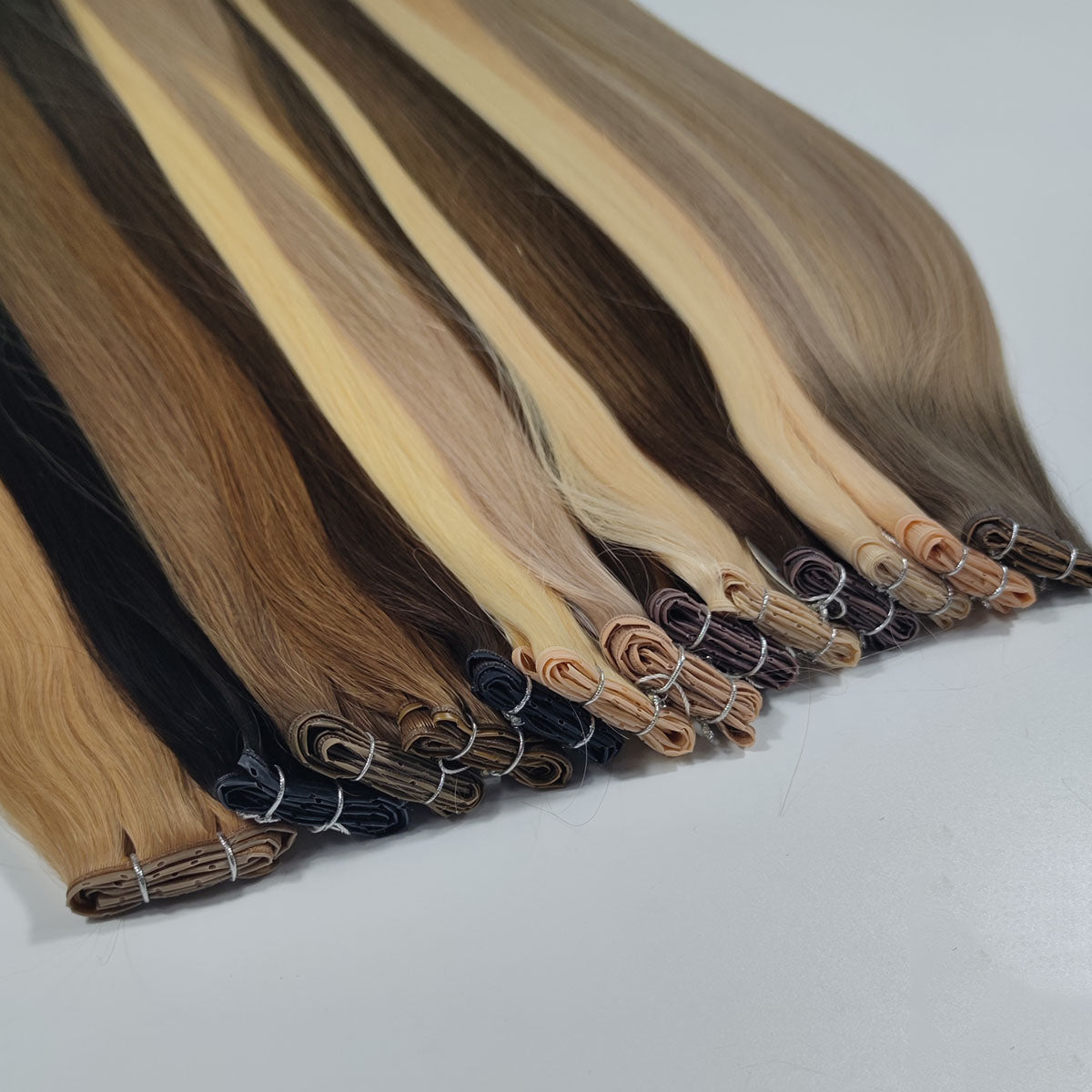 Human Hair Butterfly Hybrid Genius Weft Extensions with Holes