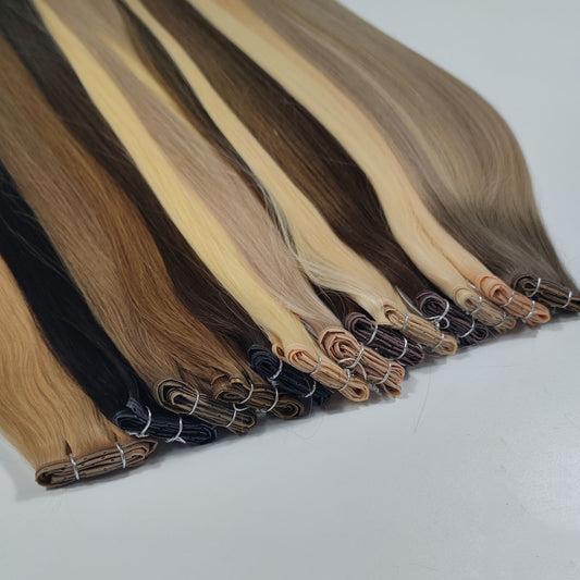 Human Hair Butterfly Hybrid Genius Weft Extensions with Holes