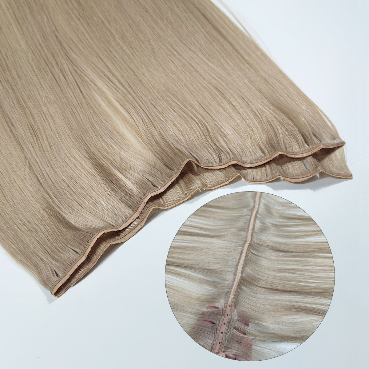 Ash Blonde Invisible Butterfly Genius Weft Hair Extensions