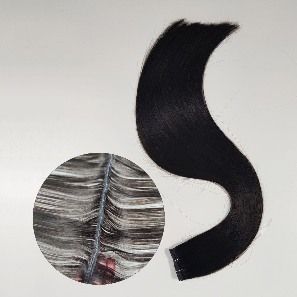 Natural Black Butterfly Genius Weft Extensions Remy Human Hair