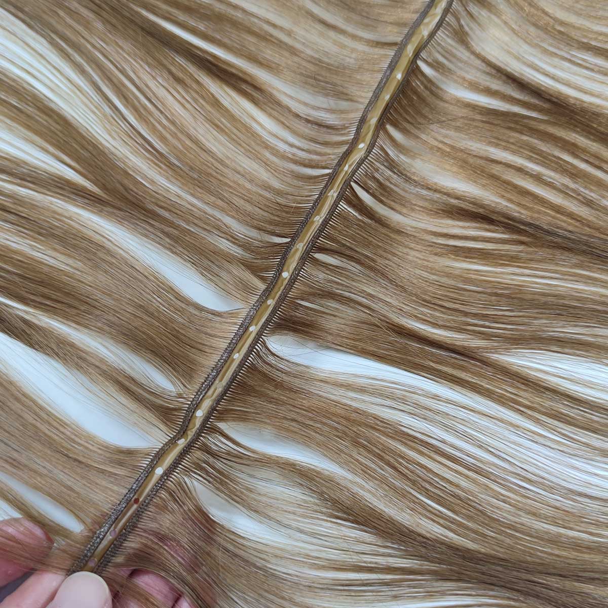 Human Hair Butterfly Hybrid Genius Weft Extensions with Holes