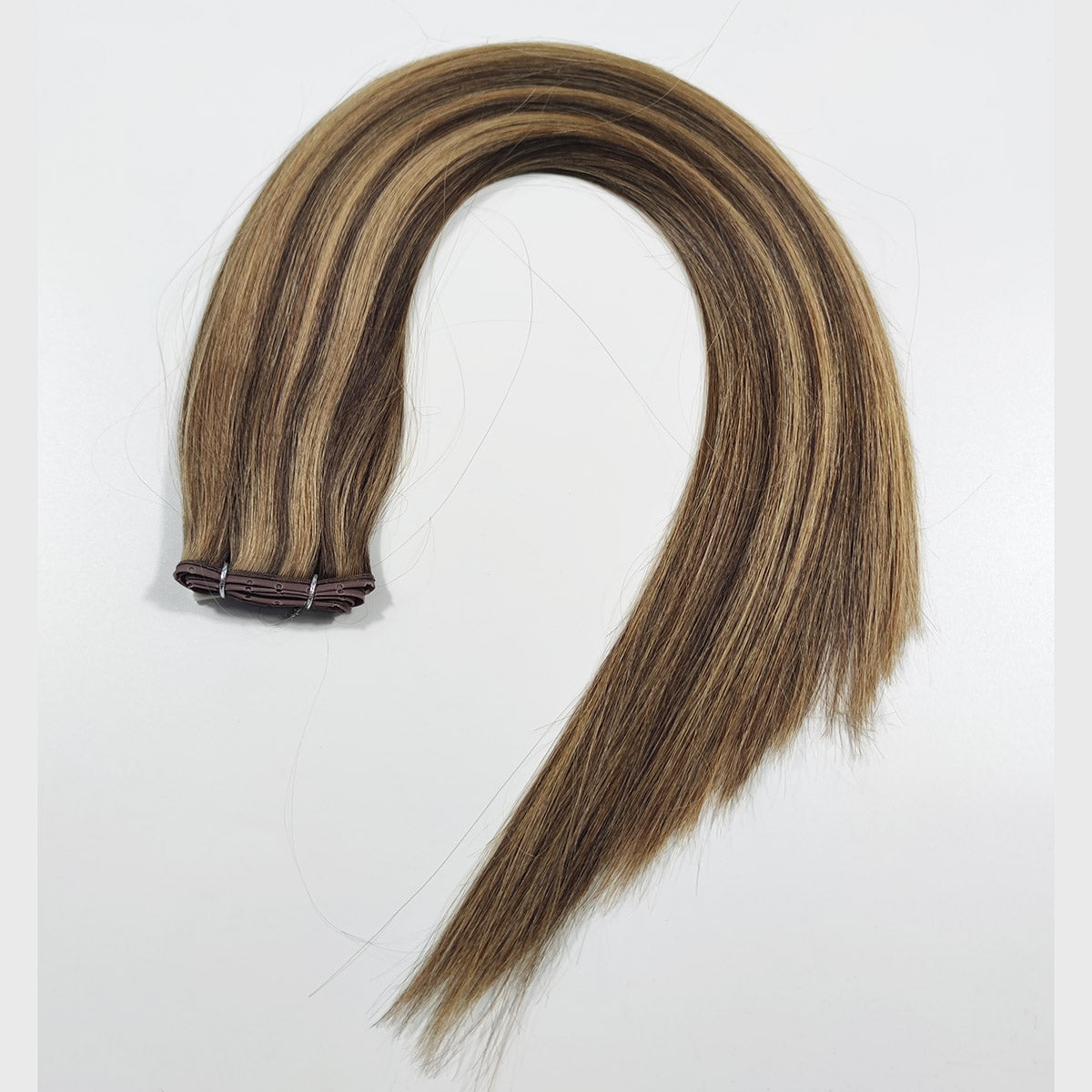 Blonde Highlights Butterfly Genius Weft Extensions with Middle Holes