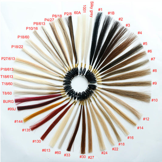 Color Charts for Human Hair Extensions