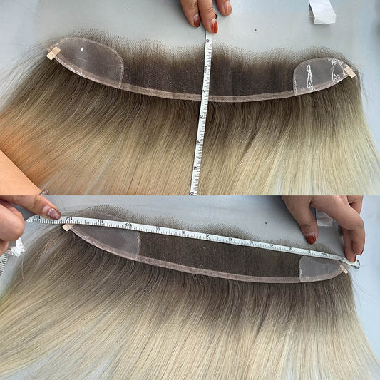 HD Swiss Lace Hairline Wig Topper with Fishline Virgin Human Hair