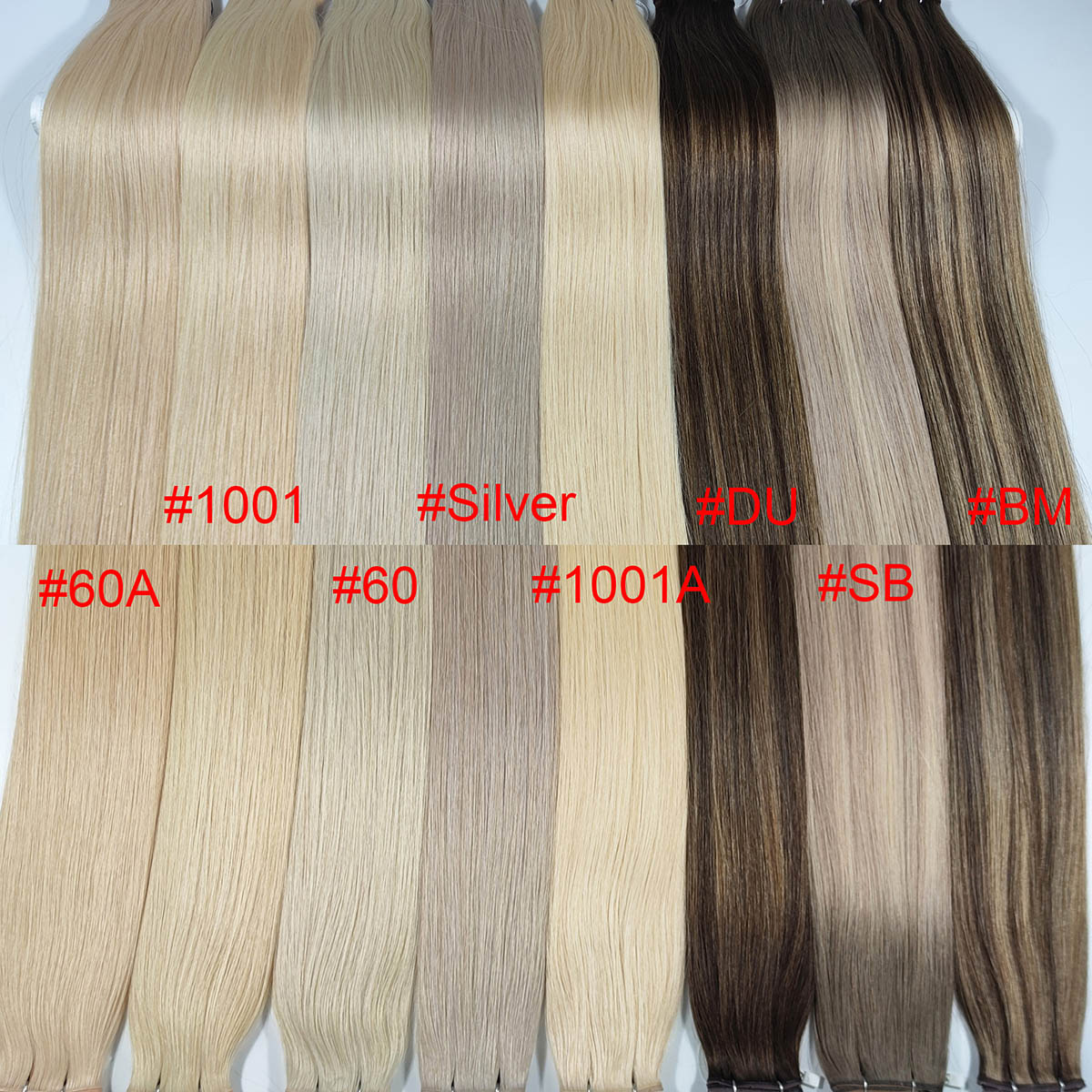 HSU Hair extensions stock highlights hair colors
