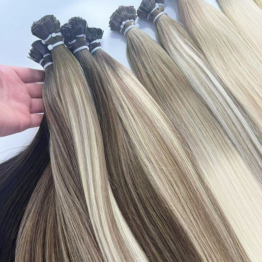 Highlights Virgin Hair Keratin Flat Tips Hair Extensions