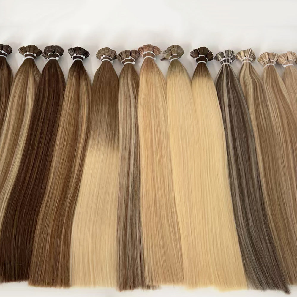 Highlights Virgin Hair Keratin Flat Tips Hair Extensions