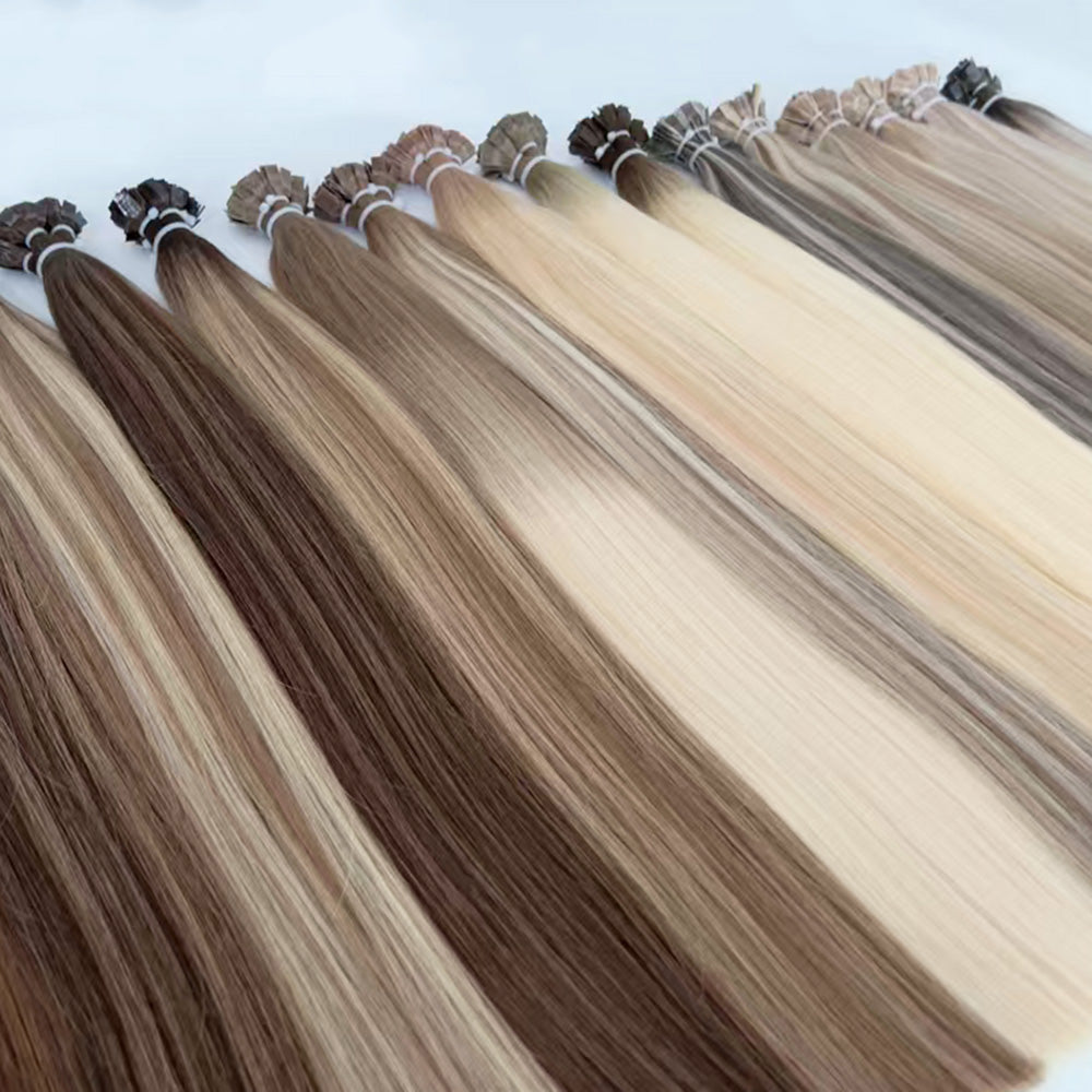 Highlights Virgin Hair Keratin Flat Tips Hair Extensions
