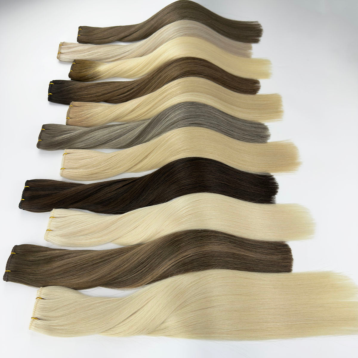 Highlights Double Layers Volume Genius Weft Extensions Virgin Human Hair