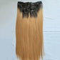 Darkest Brown Root Honey Blonde Virgin Hair Clip In Extensions 8pcs set
