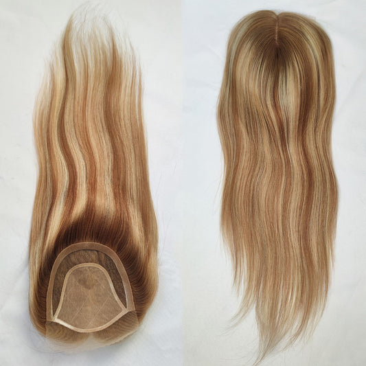 Lace Front Silkbase Human Hair Toppers for Thinning Hair