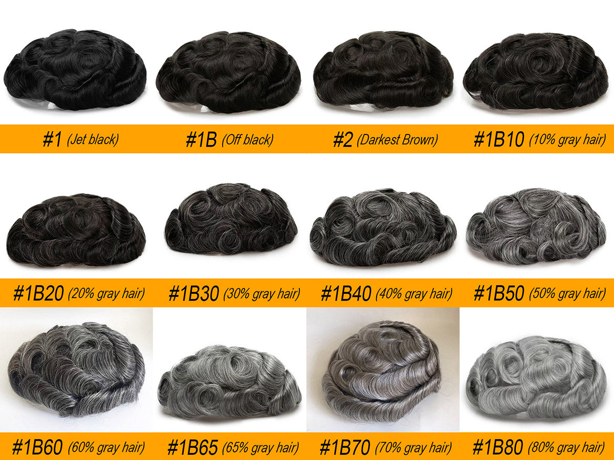 Lace Front Mono Base Men's Hair Toupee Systems