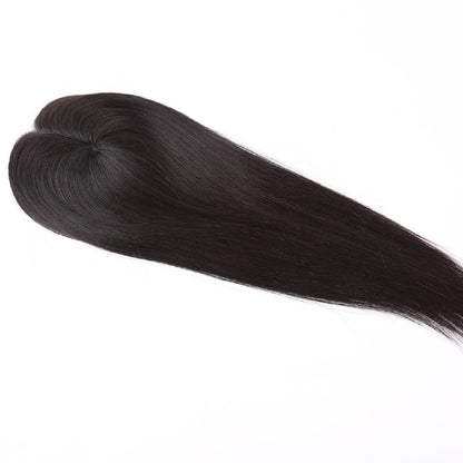 Natural brown Highlights 5.5x6 inch Mono Female Hair Topper for Thinning Crown