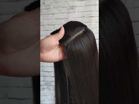 Full Silkbase Natural Black Raw Human Hair System Toppers for Women