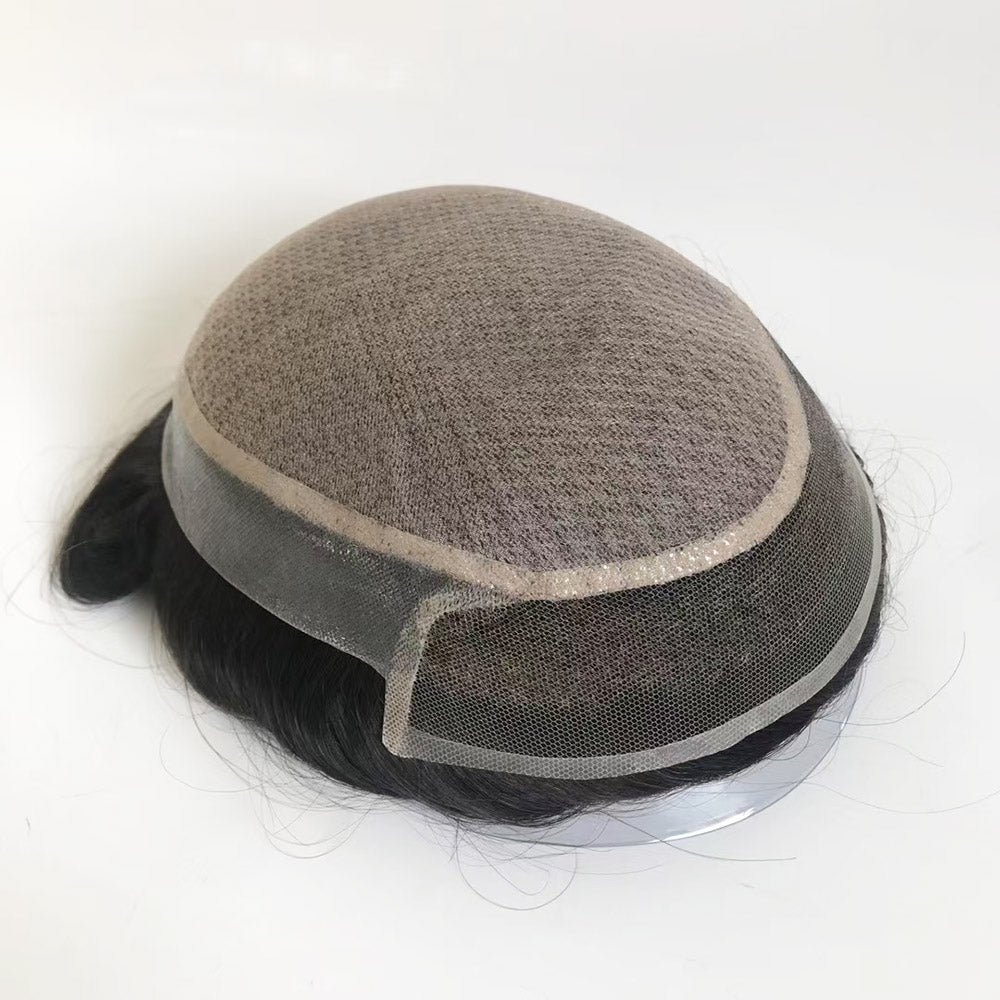 Front Lace Silkbase Men's Toupee Hair Replacement Systems