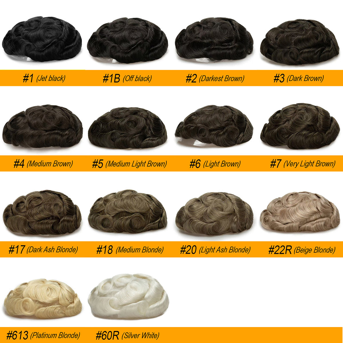 Lace Front Mono Base Men's Hair Toupee Systems