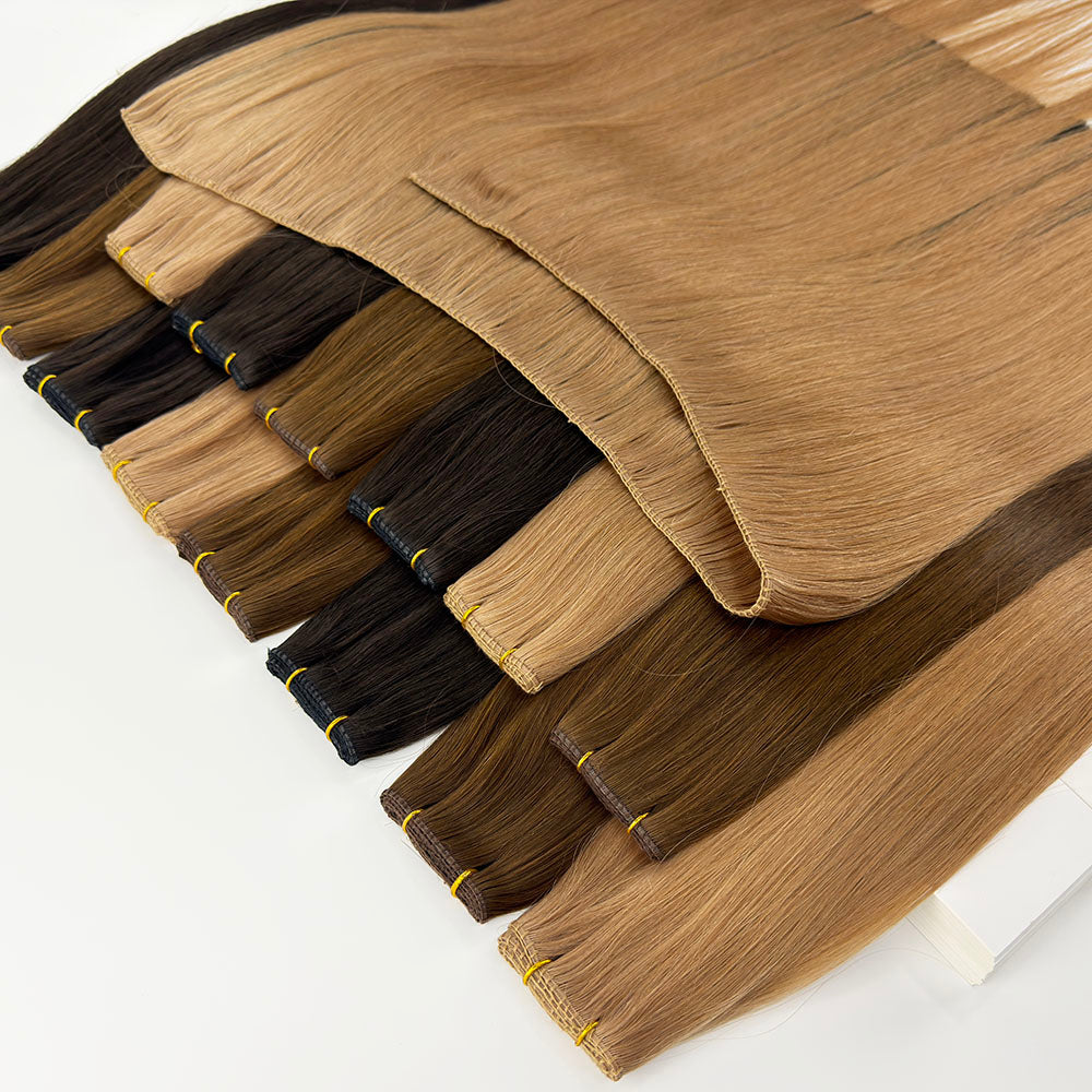 Sew In Double Layers Volume Genius Weft Extensions Virgin Hair