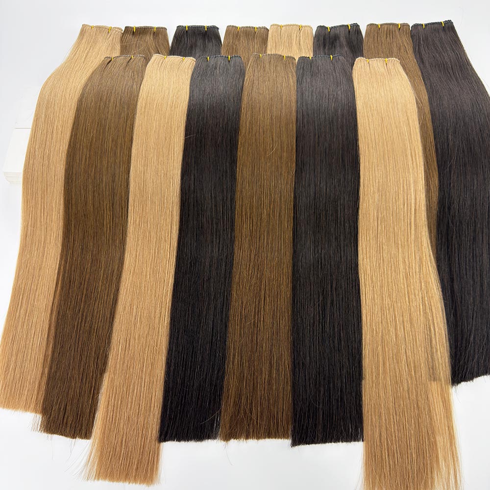 Sew In Double Layers Volume Genius Weft Extensions Virgin Hair