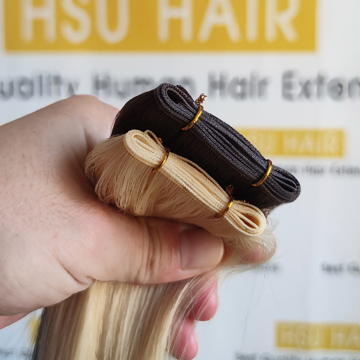 Remy Human Hair Hybrid Genius Wefts Extensions