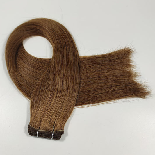 Double Layer Volume Flat Weft Human Hair Extensions