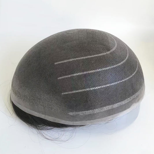 Fine Welded Mono Base Mens Human Hair Piece Toupee