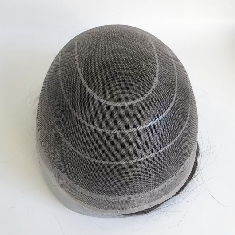 Fine Welded Mono Base Mens Human Hair Piece Toupee