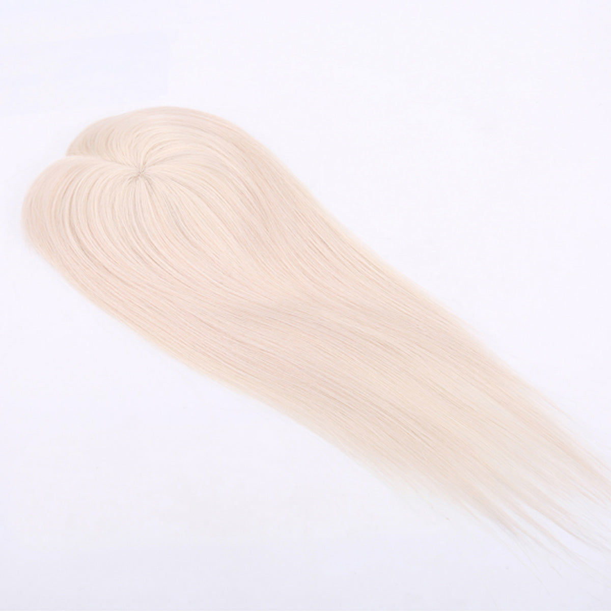 White blonde 5.5x6 inch Mono Female Hair Topper for Thinning Crown