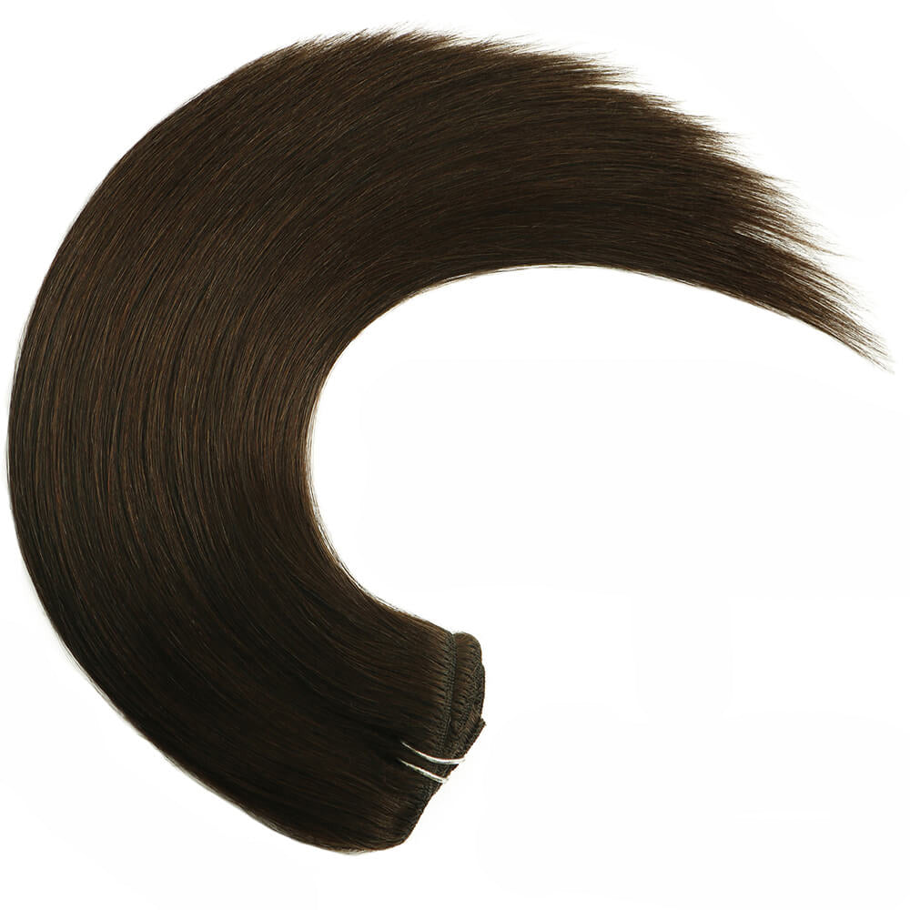 Darkest Brown Clip In Hair Extensions 120g set