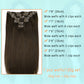 Darkest Brown Clip In Hair Extensions 120g set