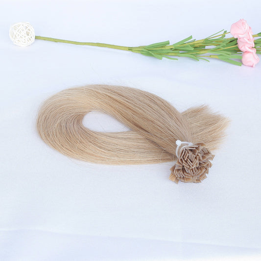 Ash Blonde Straight Flat Tip Hair Extensions