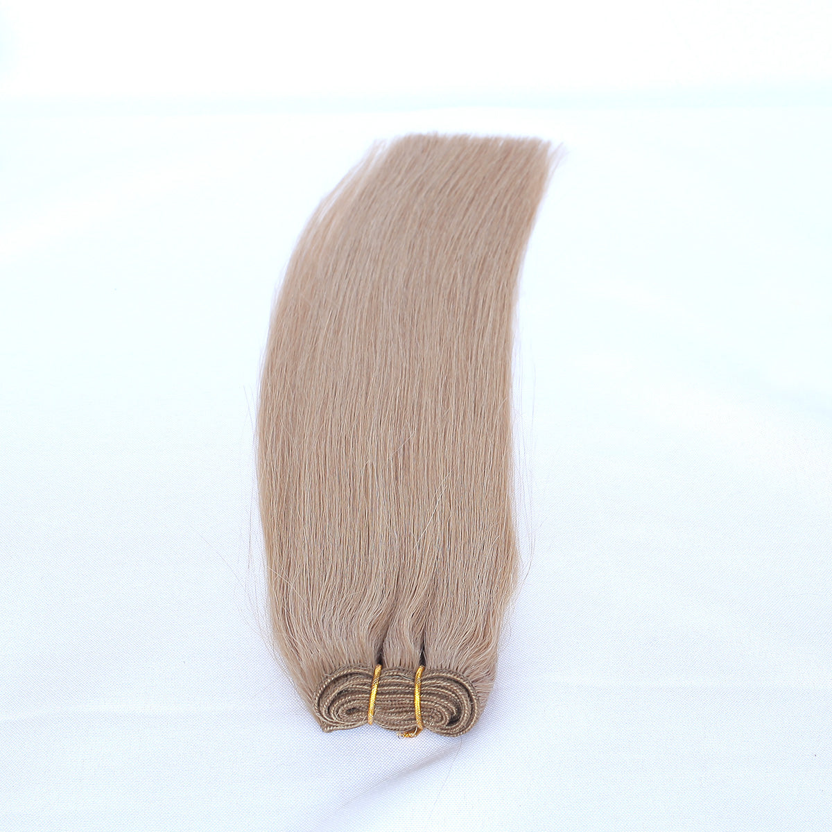 Ash Blonde Straight Human Hair Wefts Extensions