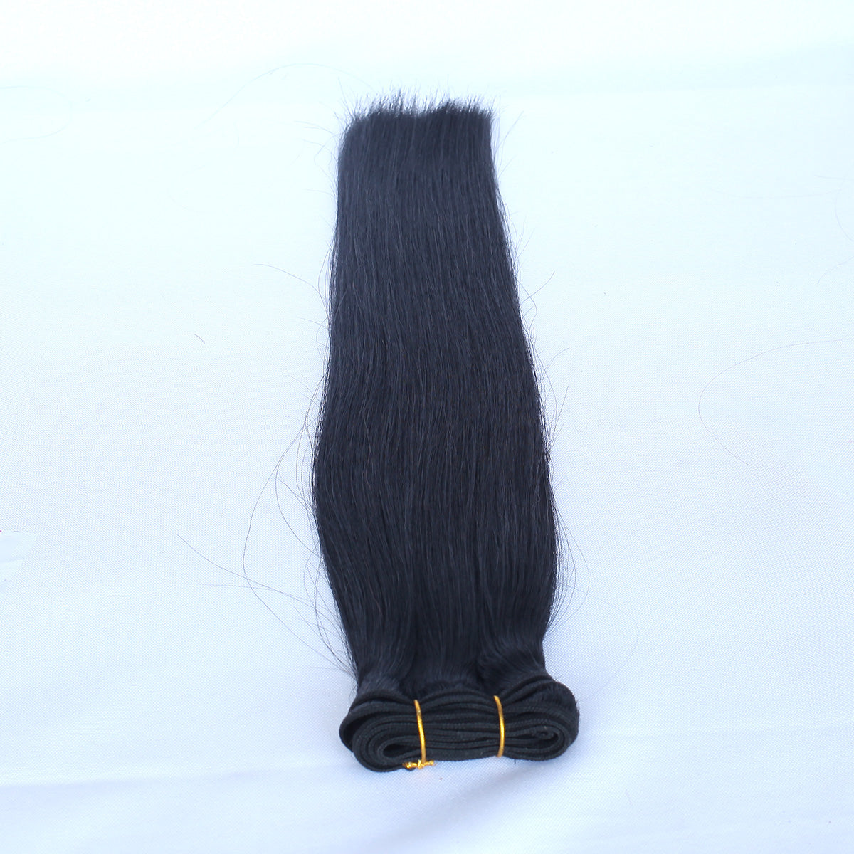 Jet Black Straight Human Hair Wefts Extensions