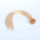 Light Ash Blonde Straight Nail U Tip Hair Extensions