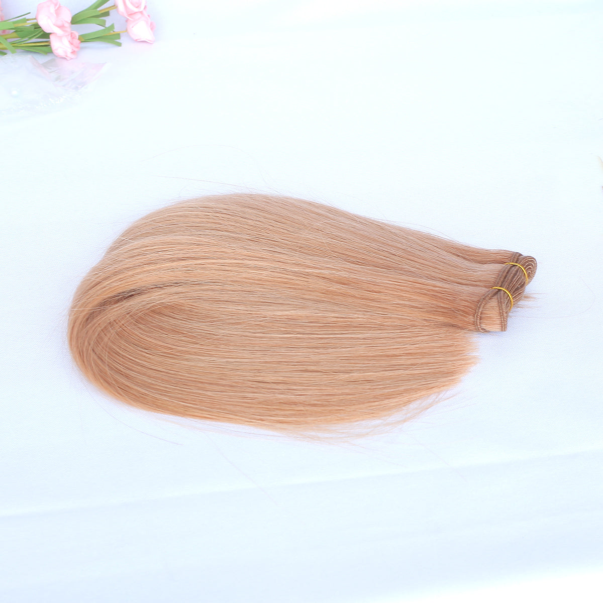 Honey Blonde Straight Human Hair Wefts Extensions