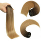 Darkest Brown Root with Chestnut Brown Fading to Honey Blonde Clip In Hair Extensions