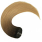 Darkest Brown Root with Chestnut Brown Fading to Honey Blonde Clip In Hair Extensions