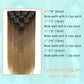 Darkest Brown Root with Chestnut Brown Fading to Honey Blonde Clip In Hair Extensions