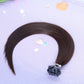 Darkest Brown Straight Flat Tip Hair Extensions