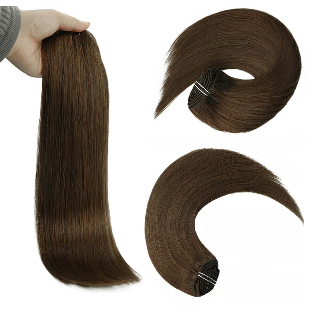 Chocolate Brown Clip In Hair Extensions 120g set