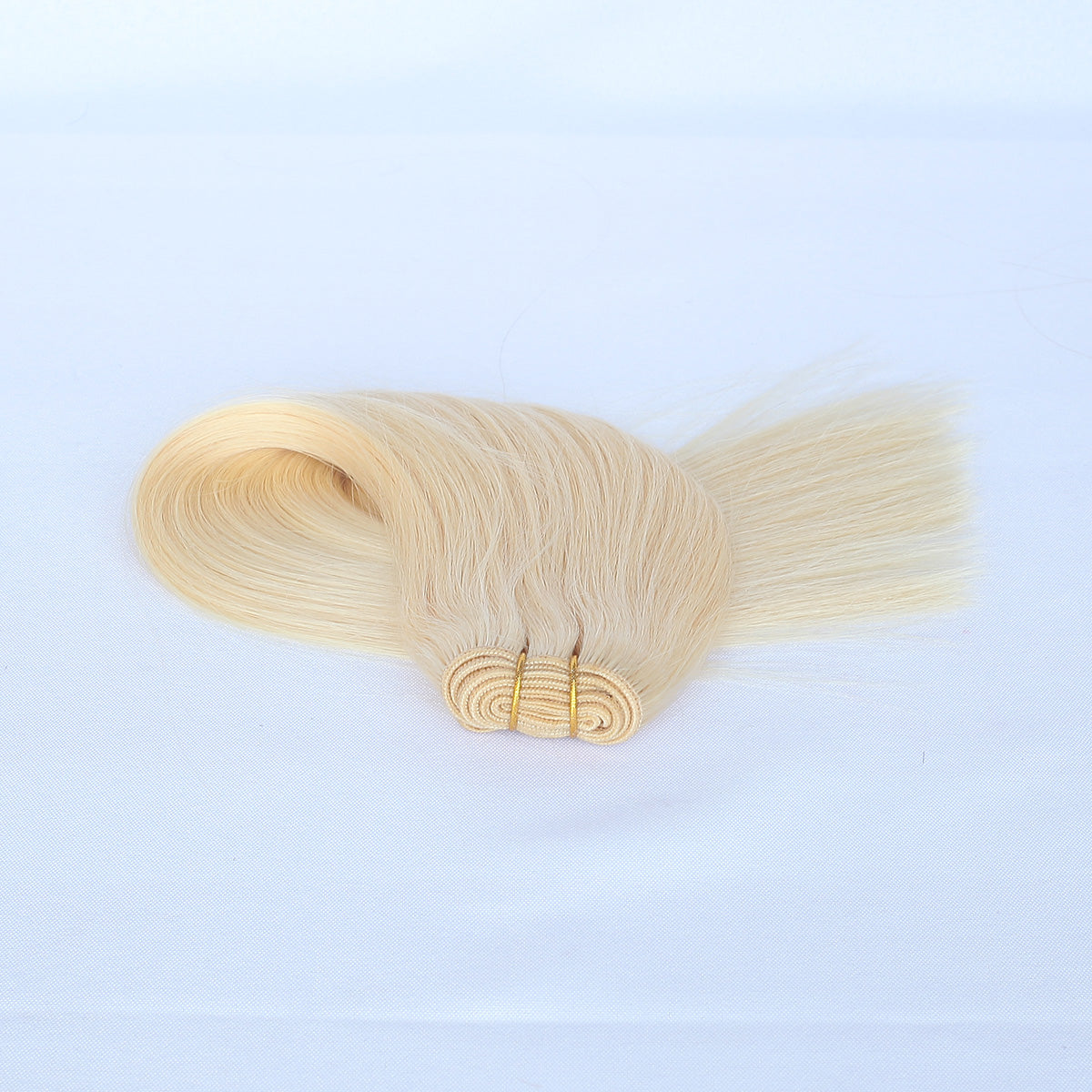 Bleached Blonde Straight Human Hair Wefts Extensions