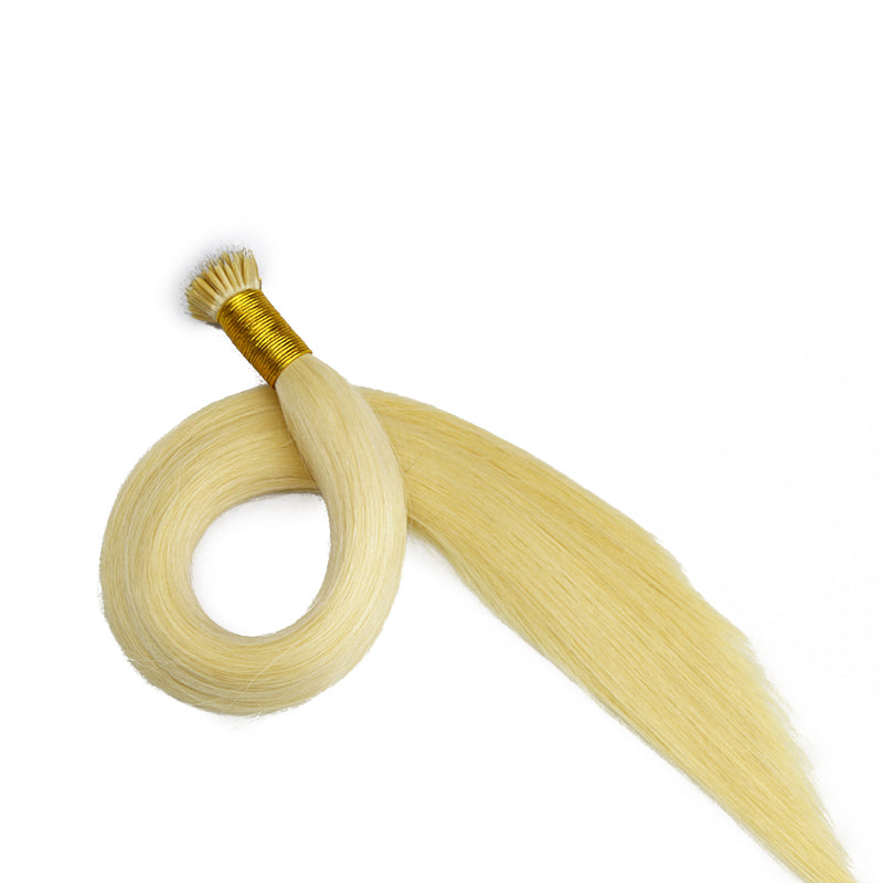 Bleached Blonde Straight Nano Ring Hair Extensions
