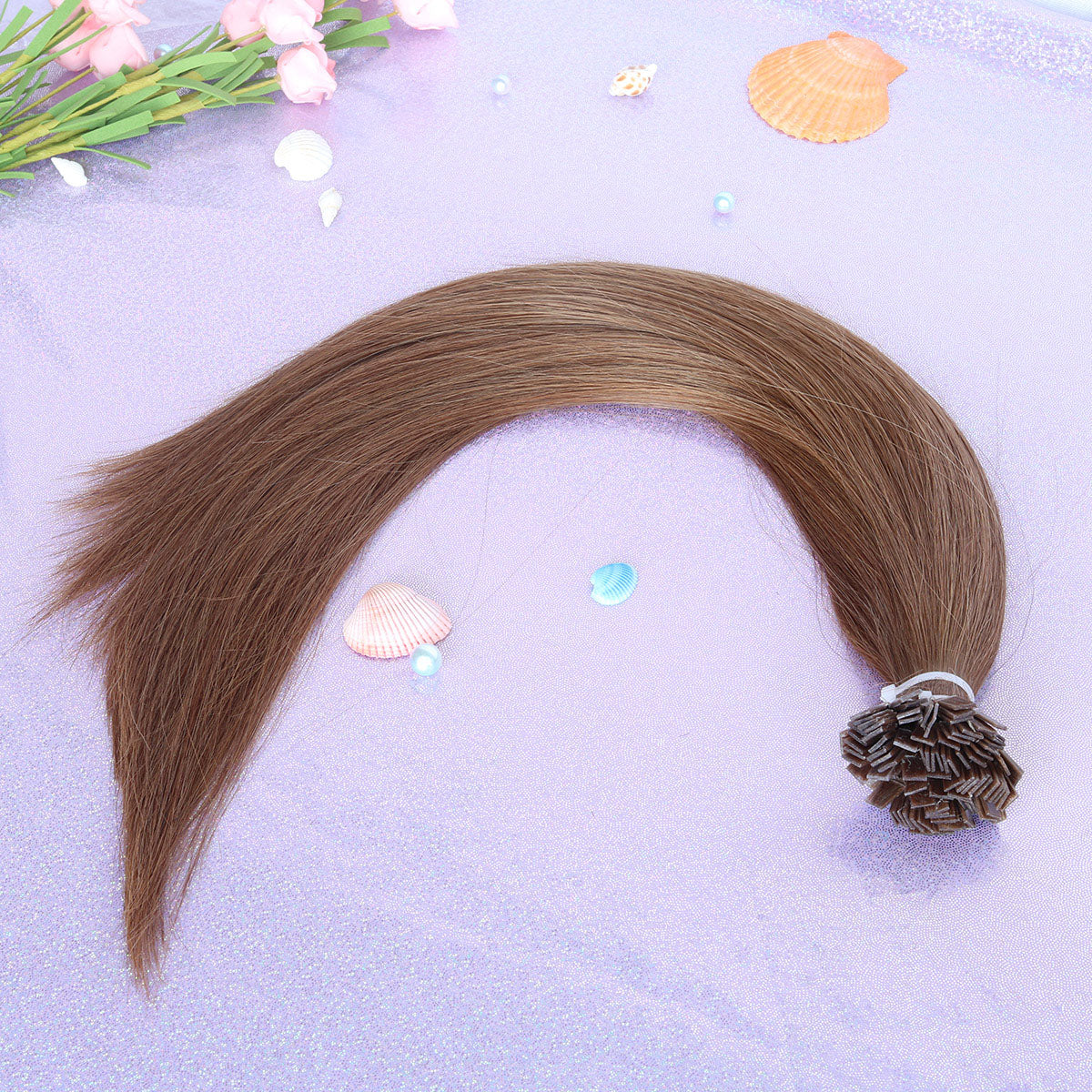 Chestnut Brown Straight Flat Tip Hair Extensions