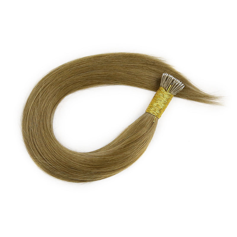 Chestnut Brown Straight Nano Ring Hair Extensions