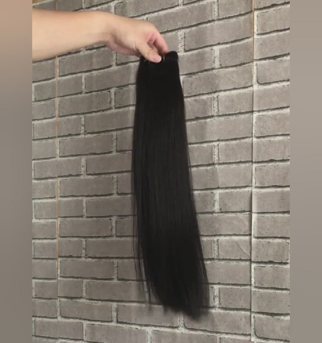 Natural Black Straight Human Hair Wefts Extensions