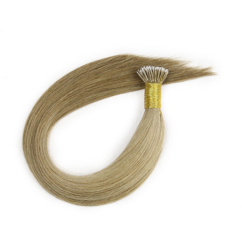 Medium Brown Straight Nano Ring Hair Extensions