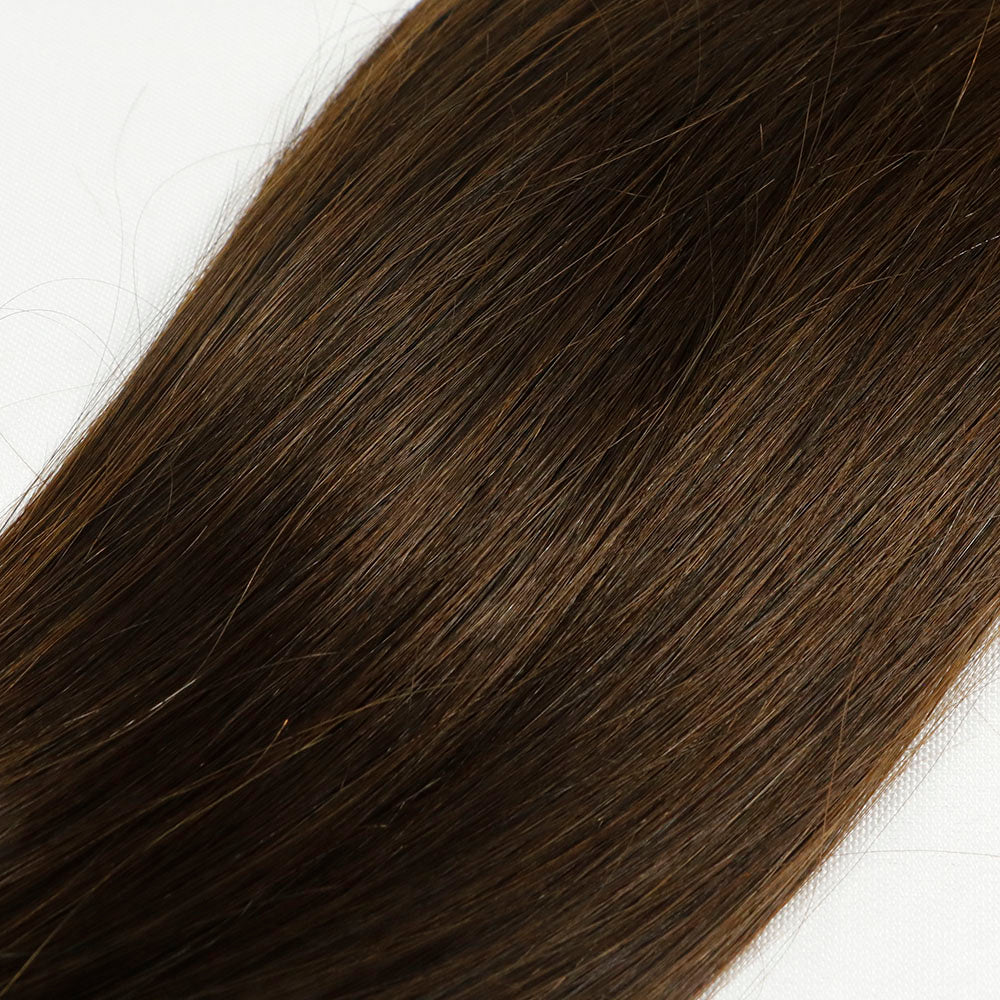 Darkest Brown Straight I Tip Hair Extensions
